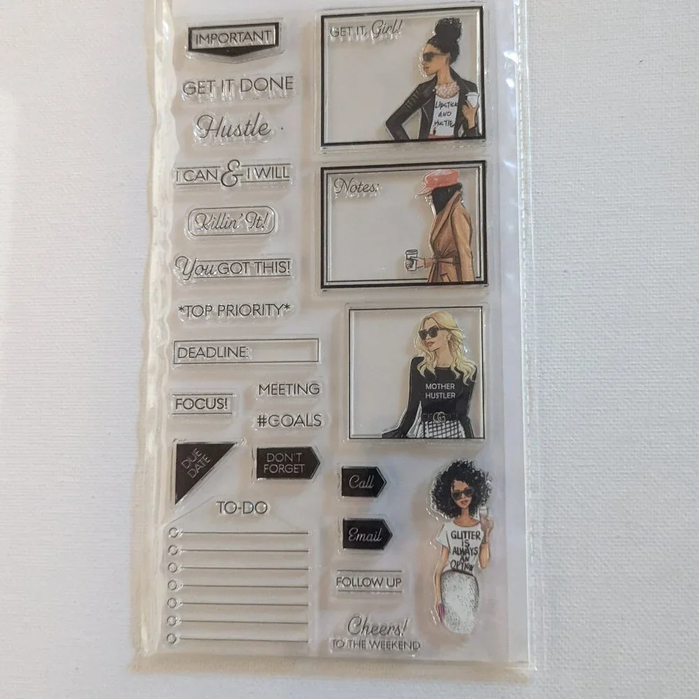NWT Stamps Rong Rong 22 pc Clear Hampton Art Planner Schedule Fashion Crafts NEW